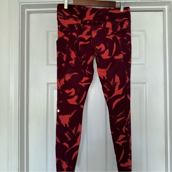 Lululemon Fast and Free Leggings Coral Deep Ruby 12 Pockets - Picture 7 of 10